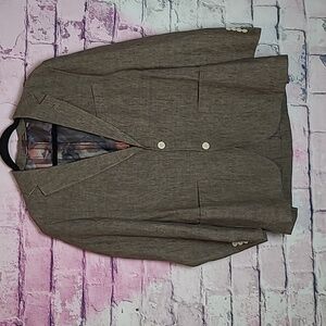 KROON MENS BONO 100% LINEN BROWN UNSTRUCTRED SINGLE BREASTED JACKET BLAZER 38R